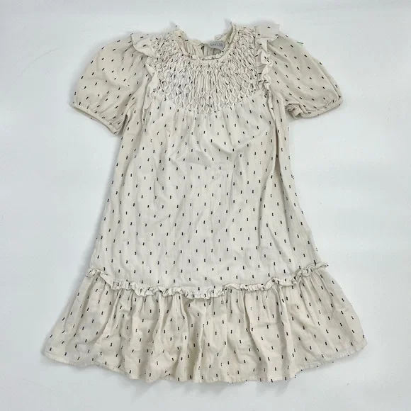 SAYLOR Women's Zella Smocked front Cotton Preppy Minimalist Short Dress XS - Picture 5 of 12